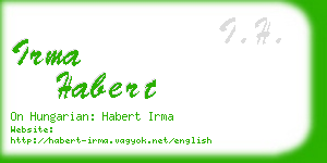irma habert business card